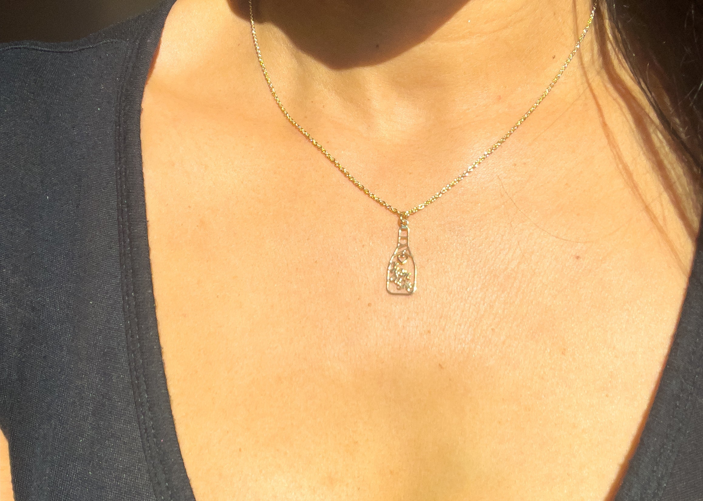 Champagne Bottle Necklace