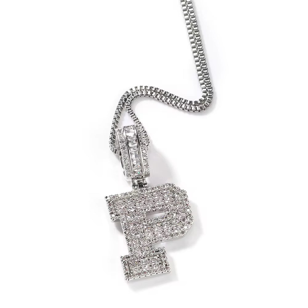 Baguette Varsity Letter Necklace